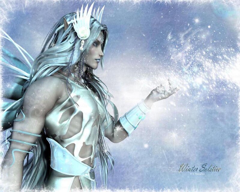 Elf-like Figure with Wings — Blue