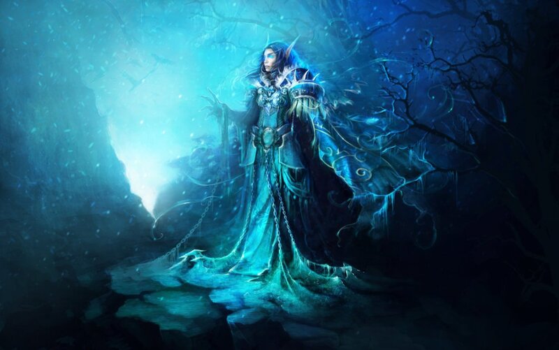 Elf-like Mage in Blue — Dramatic