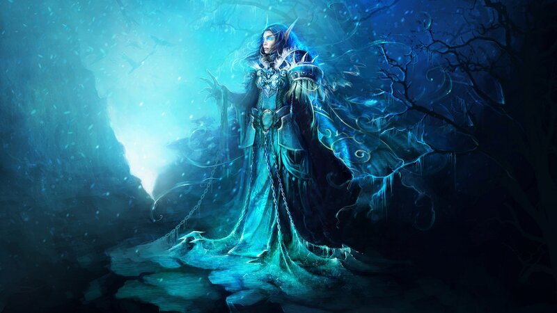 Elf-like Mage in Blue