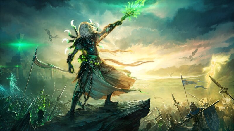 Elf-like Mage on Rock