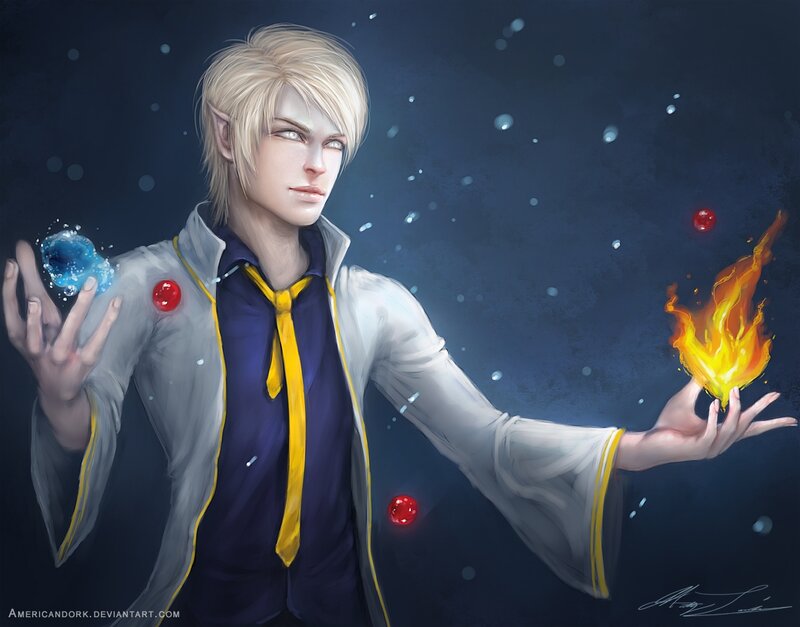 Elf-like Man with Magic