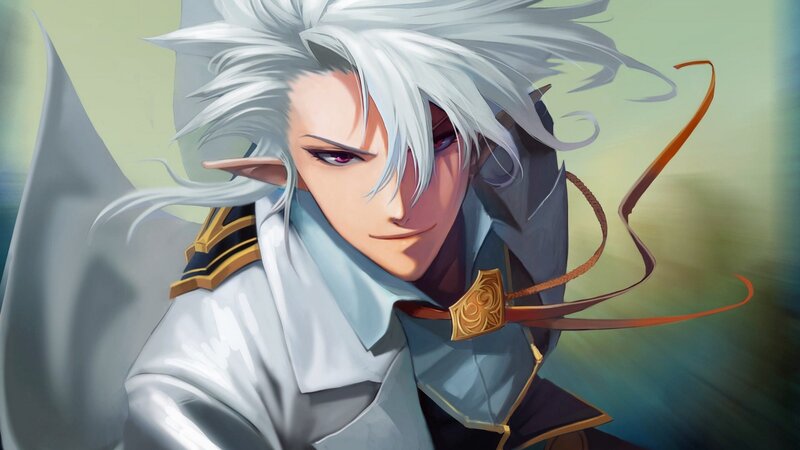 Elf-like Man with White Hair
