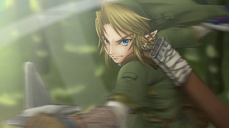 Elf-like Warrior in Green — Dramatic