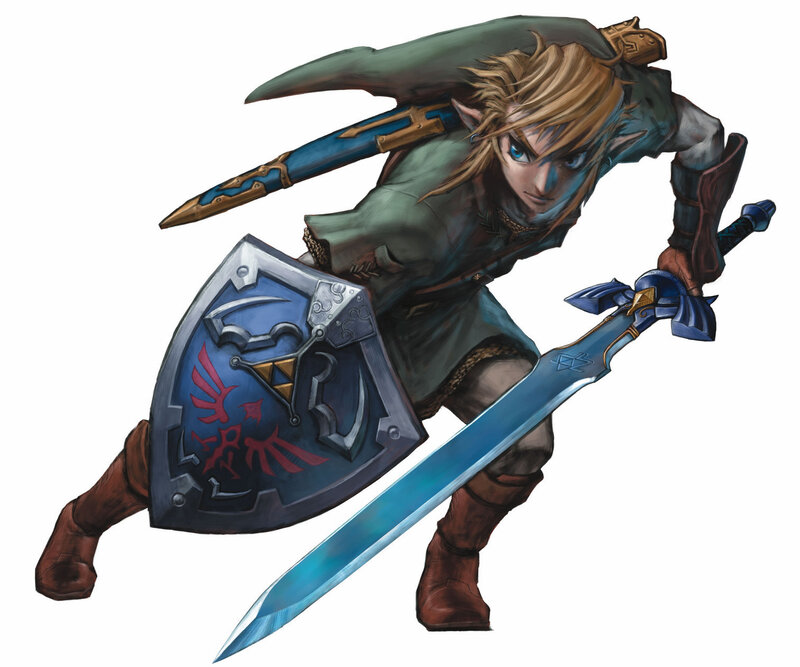 Elf-like Warrior with Sword — Blue