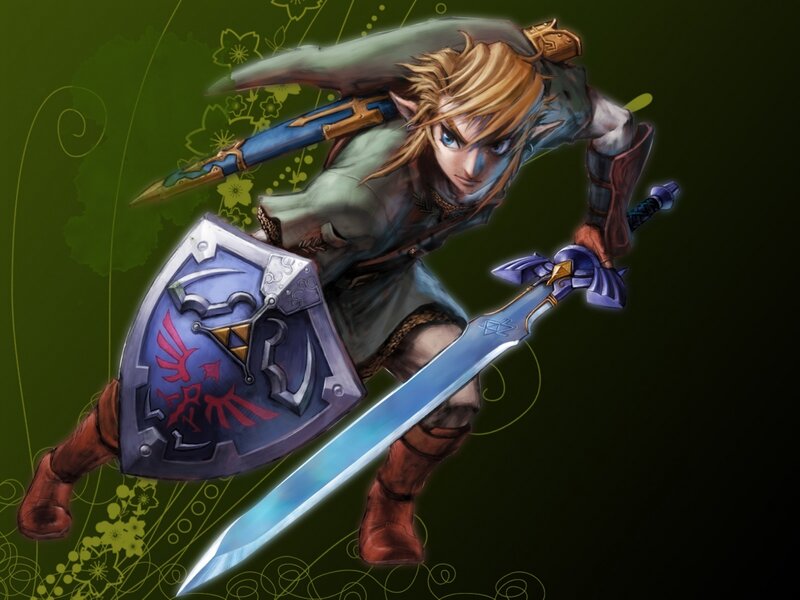Elf-like Warrior with Sword — Green, Dramatic, Digital Art, Shield