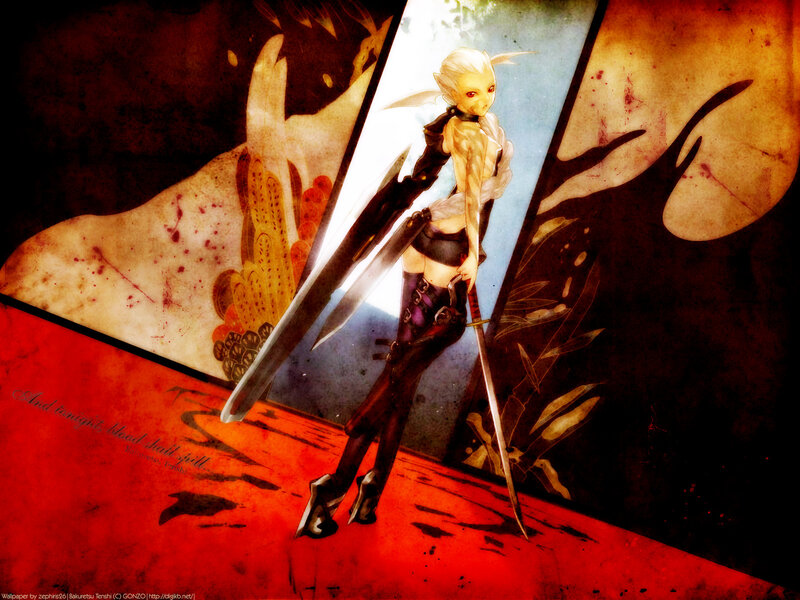 Elf-like Warrior with Swords