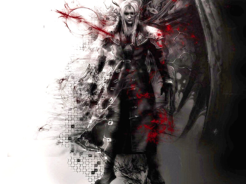 Elf-like Warrior with Wings — Black