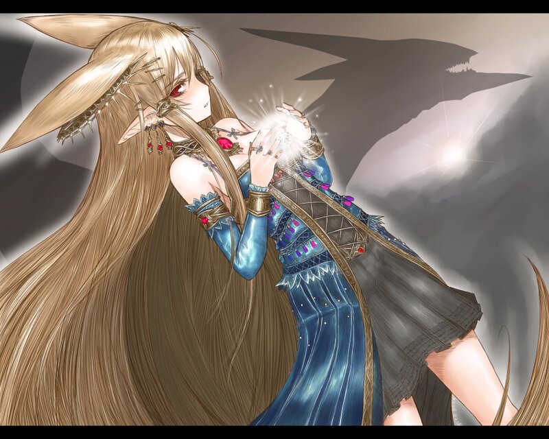 Elf-like Woman Casting Spell