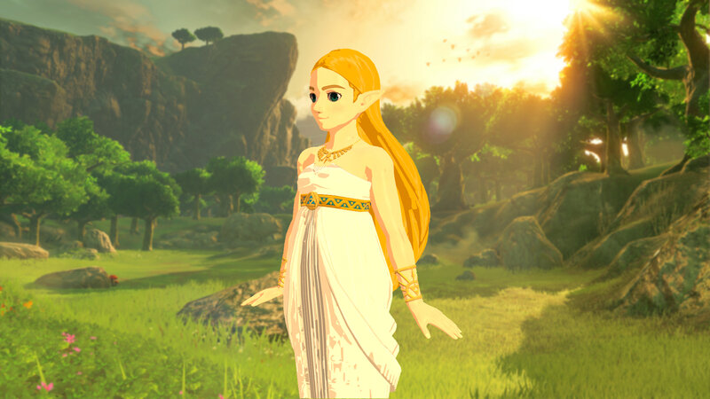 Elf-like Woman in White Dress