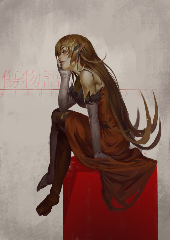 Elf-like Woman Sitting — Brown