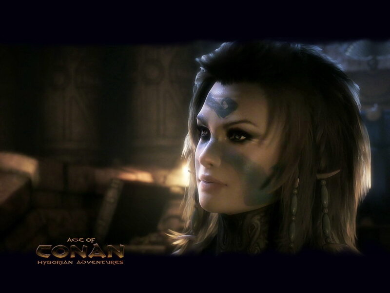 Elf-like Woman with Face Paint
