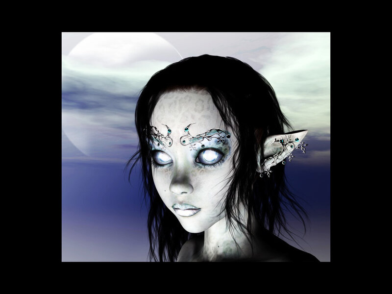 Elf-like Woman with Glowing Eyes