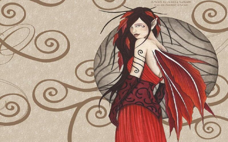 Elf-like Woman with Wings