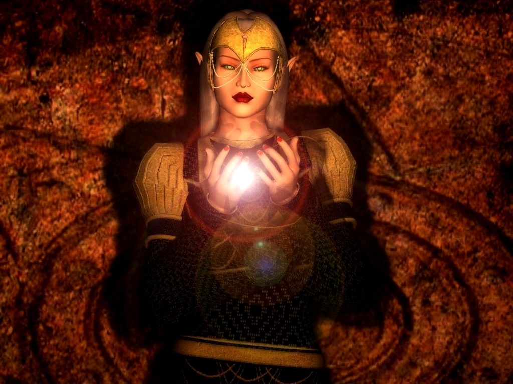elf mage casting spell