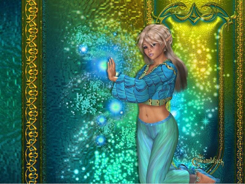 elf mage casting spell