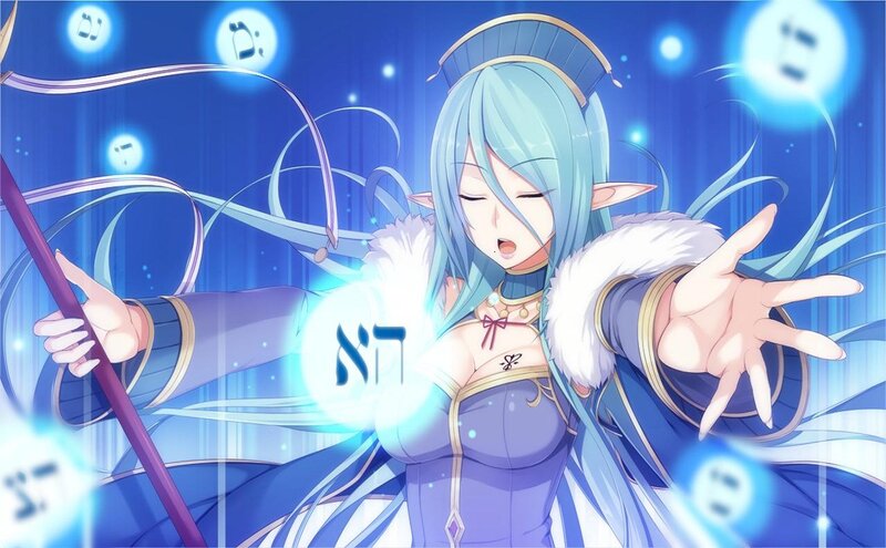 Elf Mage Casting Spell — Blue