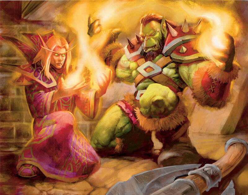 Elf Mage Casting Spell — Yellow