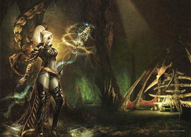 elf mage in a cave