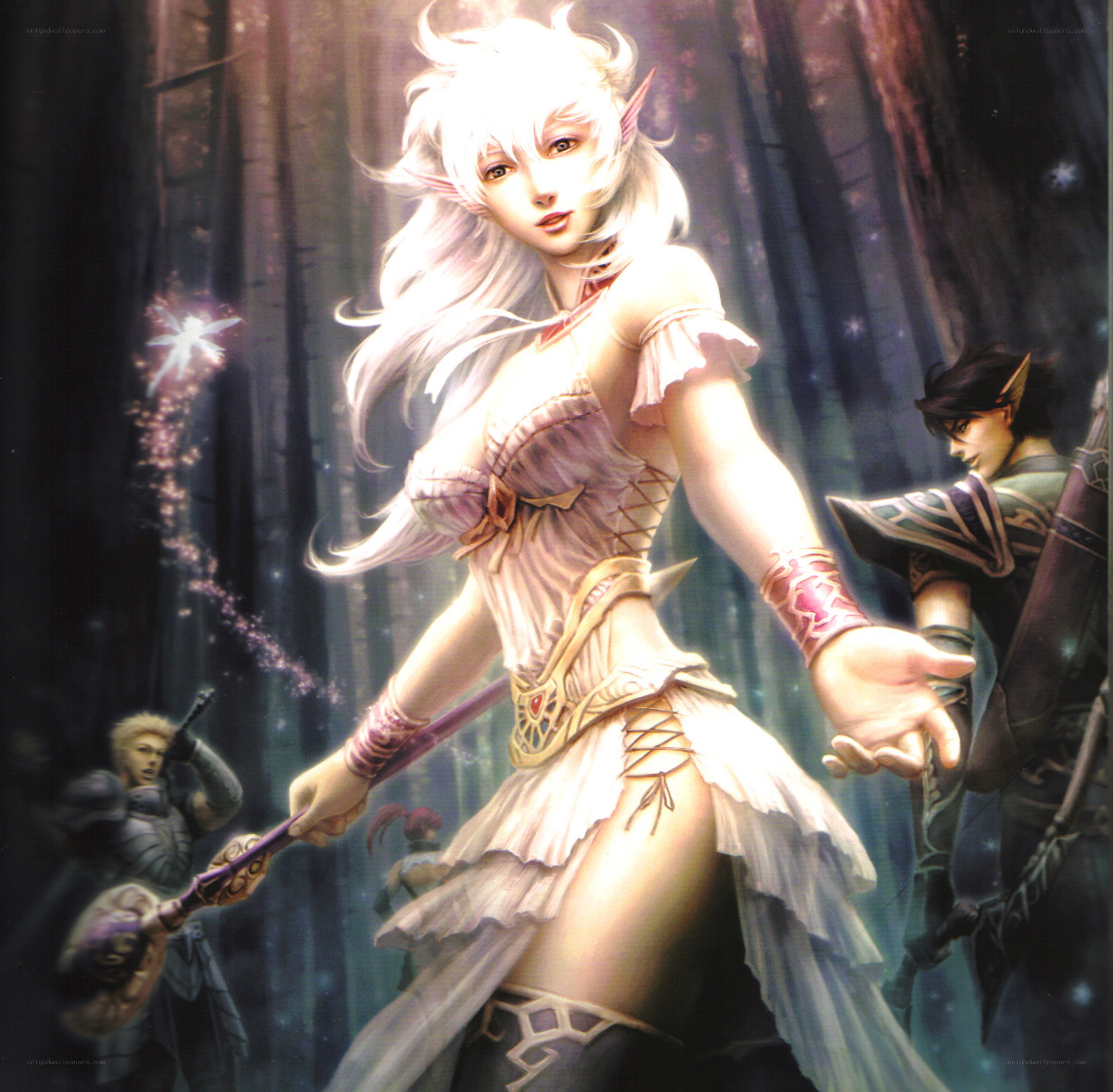 elf mage in a forest