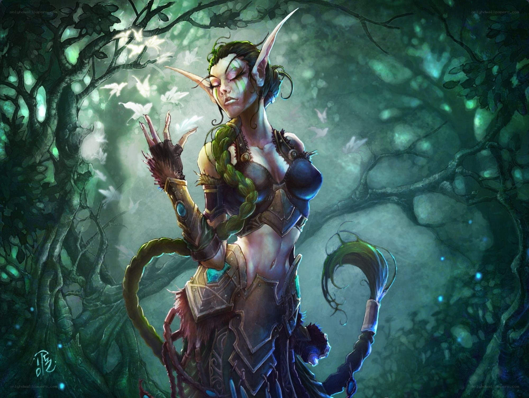 elf mage in a mystical forest