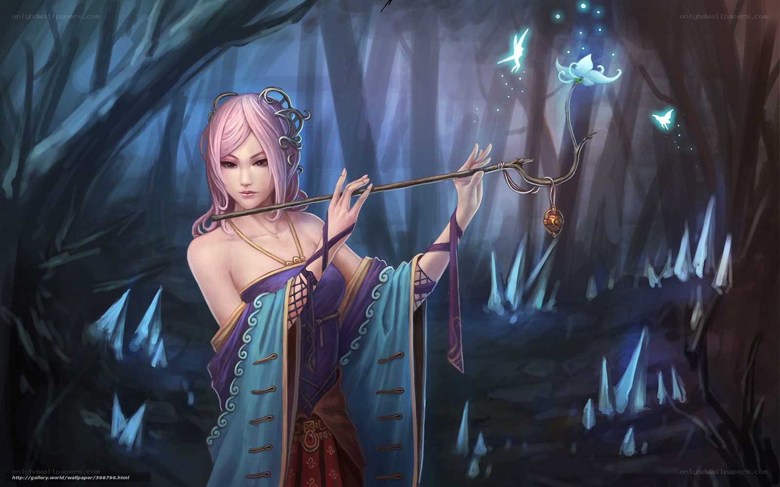 elf mage in a mystical forest
