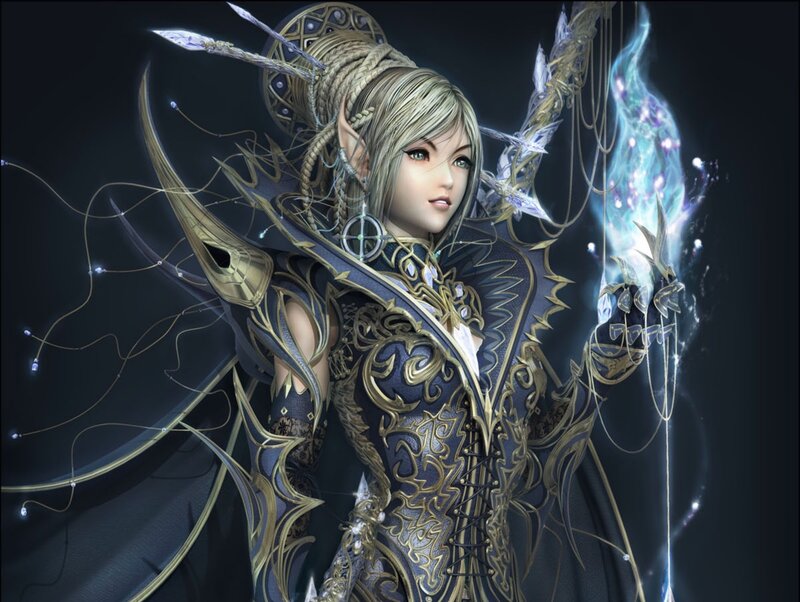 Elf Mage in Armor