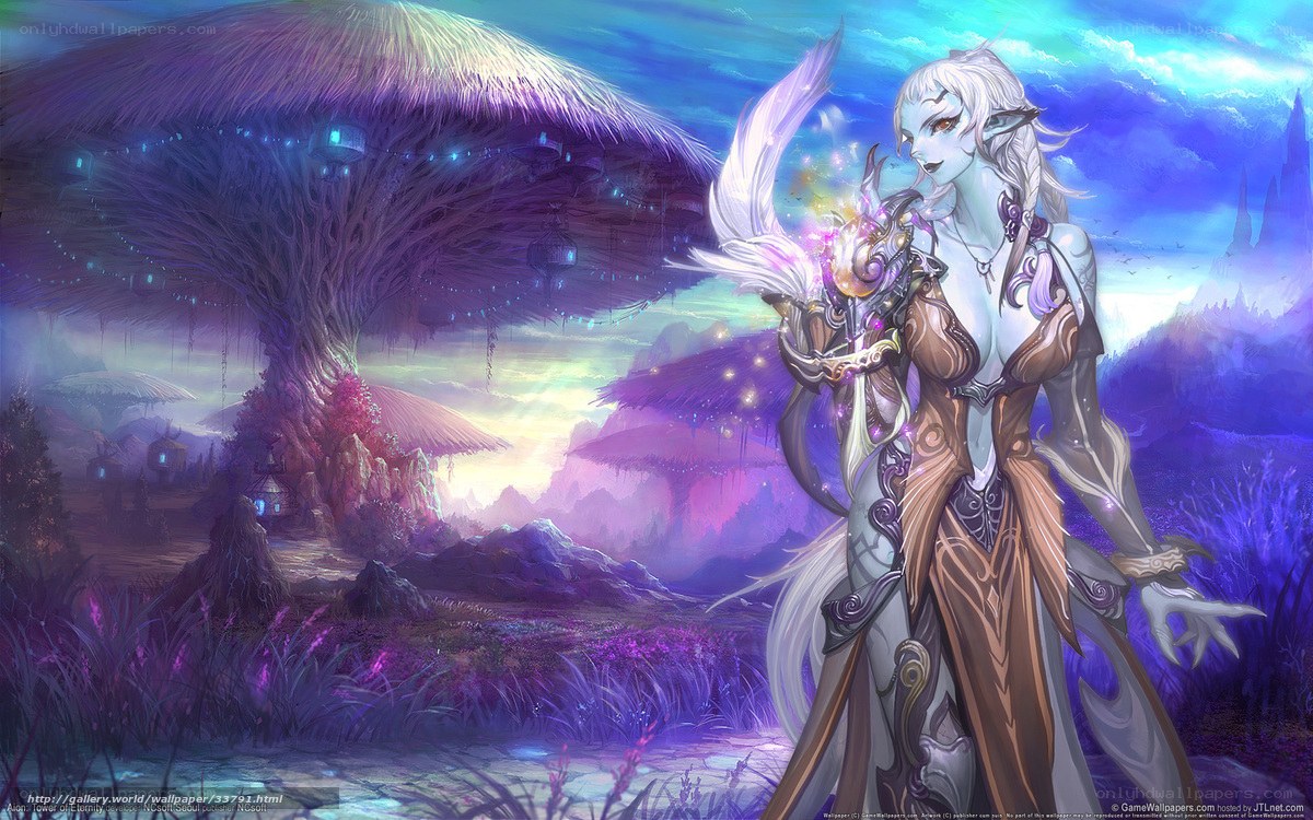 elf mage in fantasy landscape