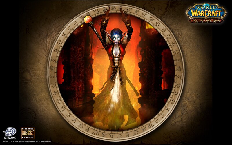 Elf Mage in Flames — Orange, Dramatic