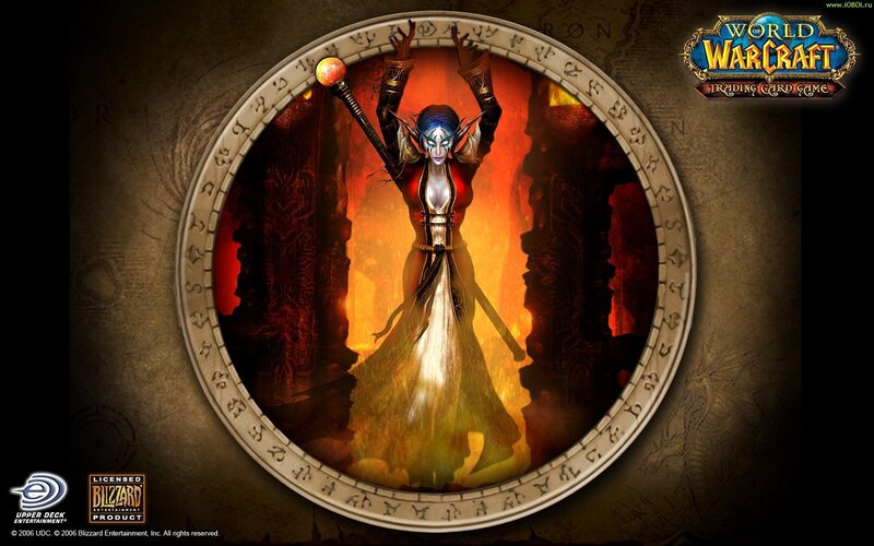 Elf Mage in Flames — Orange