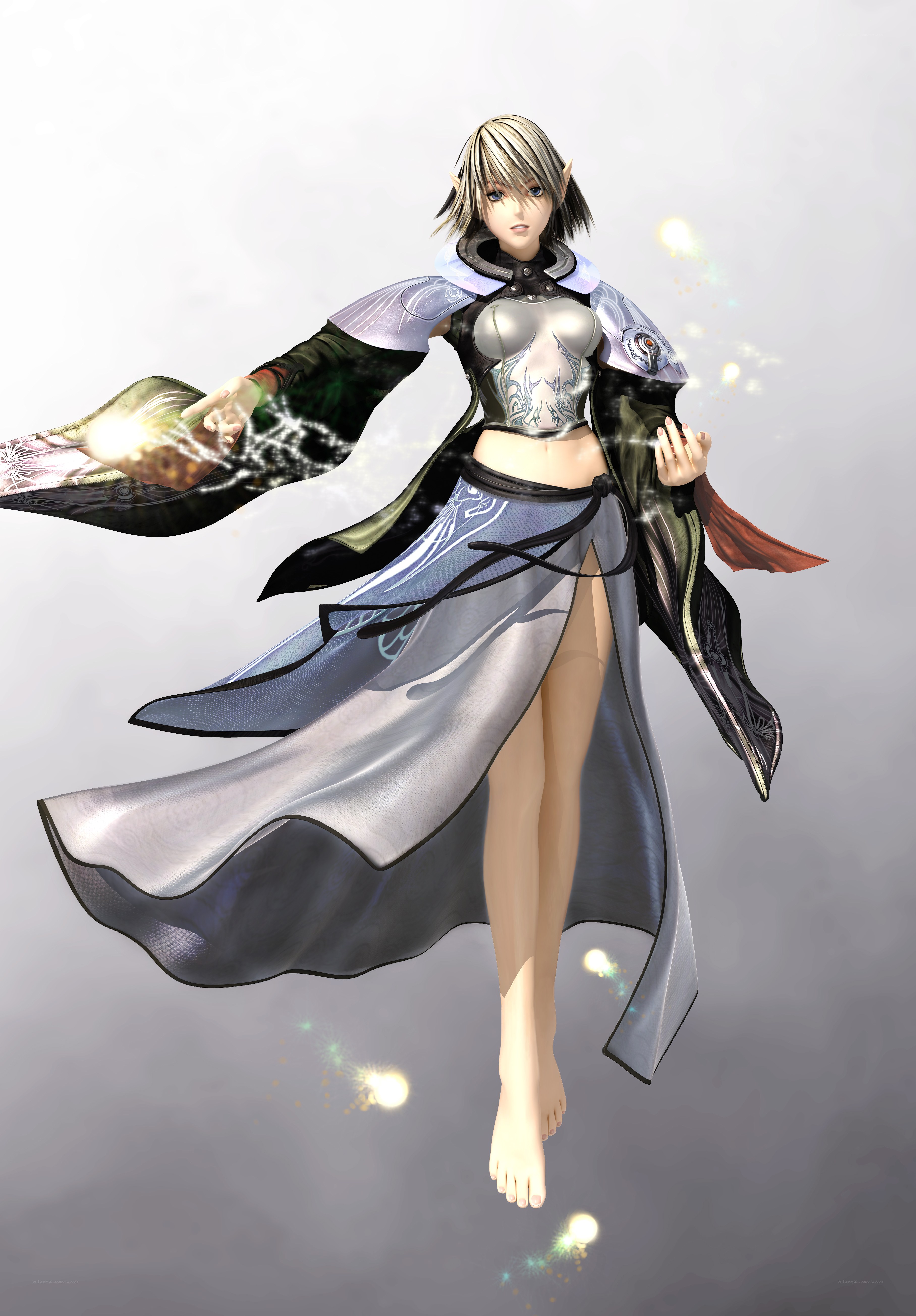 elf mage in flowing robes
