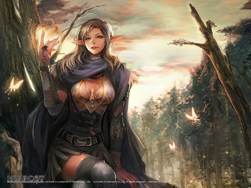 elf mage in forest