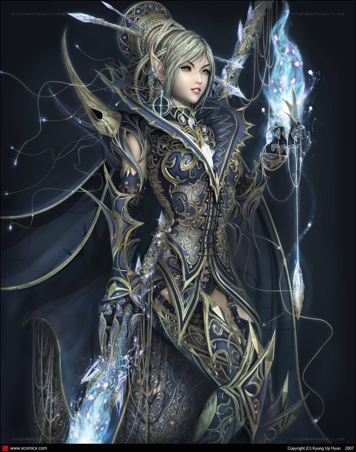 elf mage in ornate armor