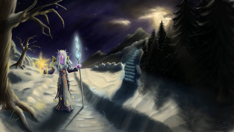 Elf Mage in Snow