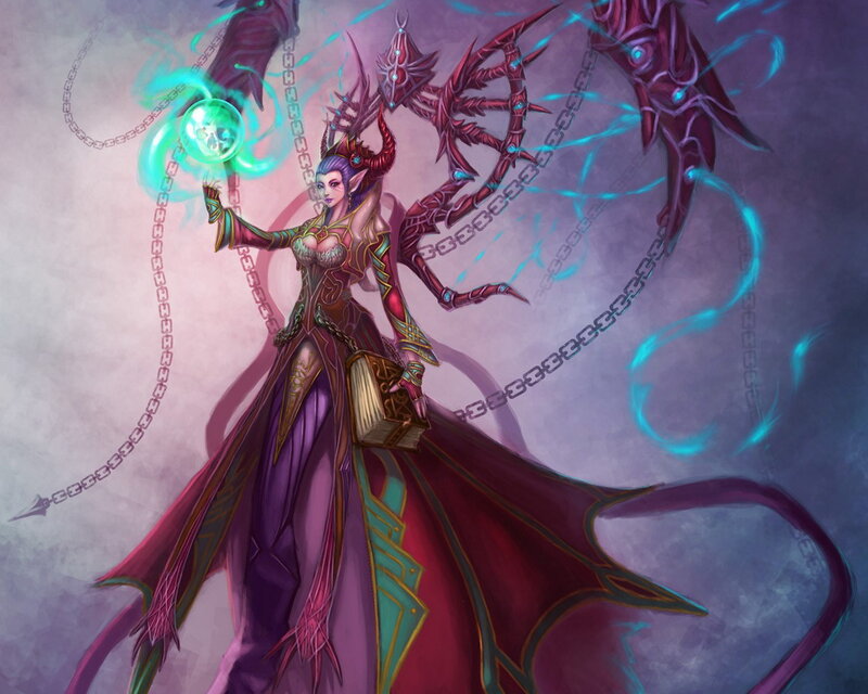 Elf Mage with Chains