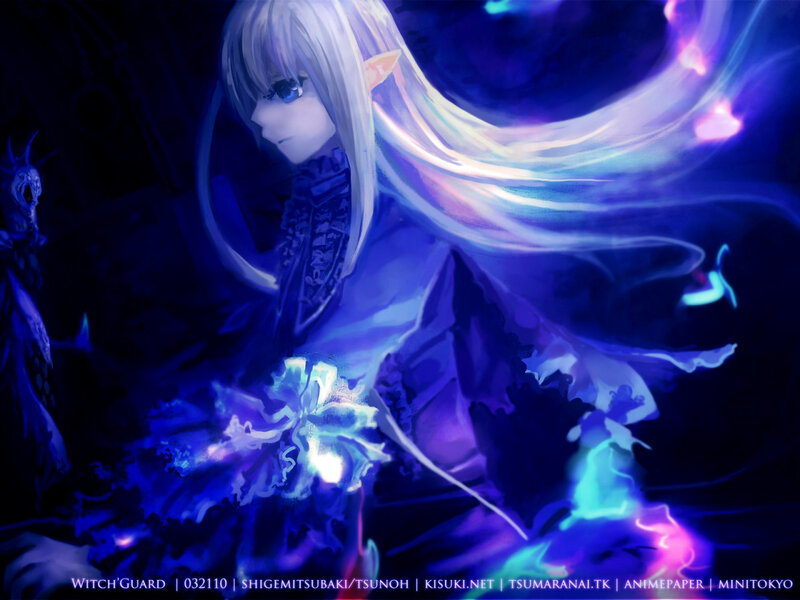 elf mage with glowing magic
