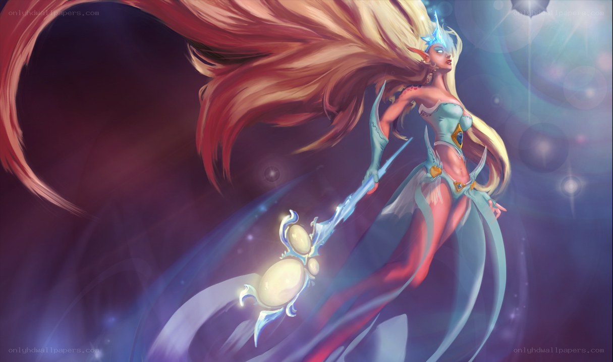 elf mage with glowing staff