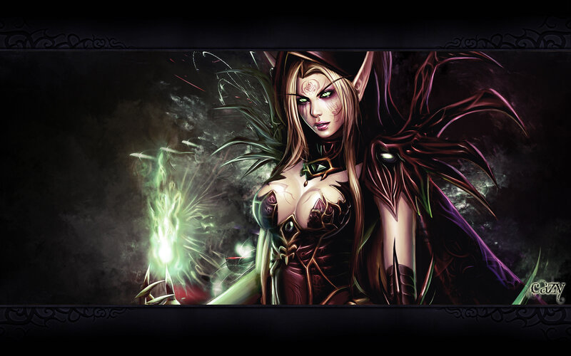 elf mage with green spell