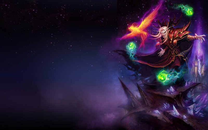 Elf Mage with Phoenix