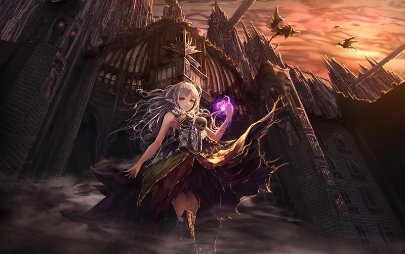 Elf Mage with Purple Magic — Dramatic