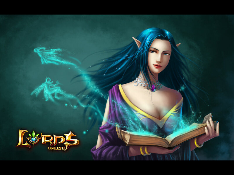 elf mage with spellbook