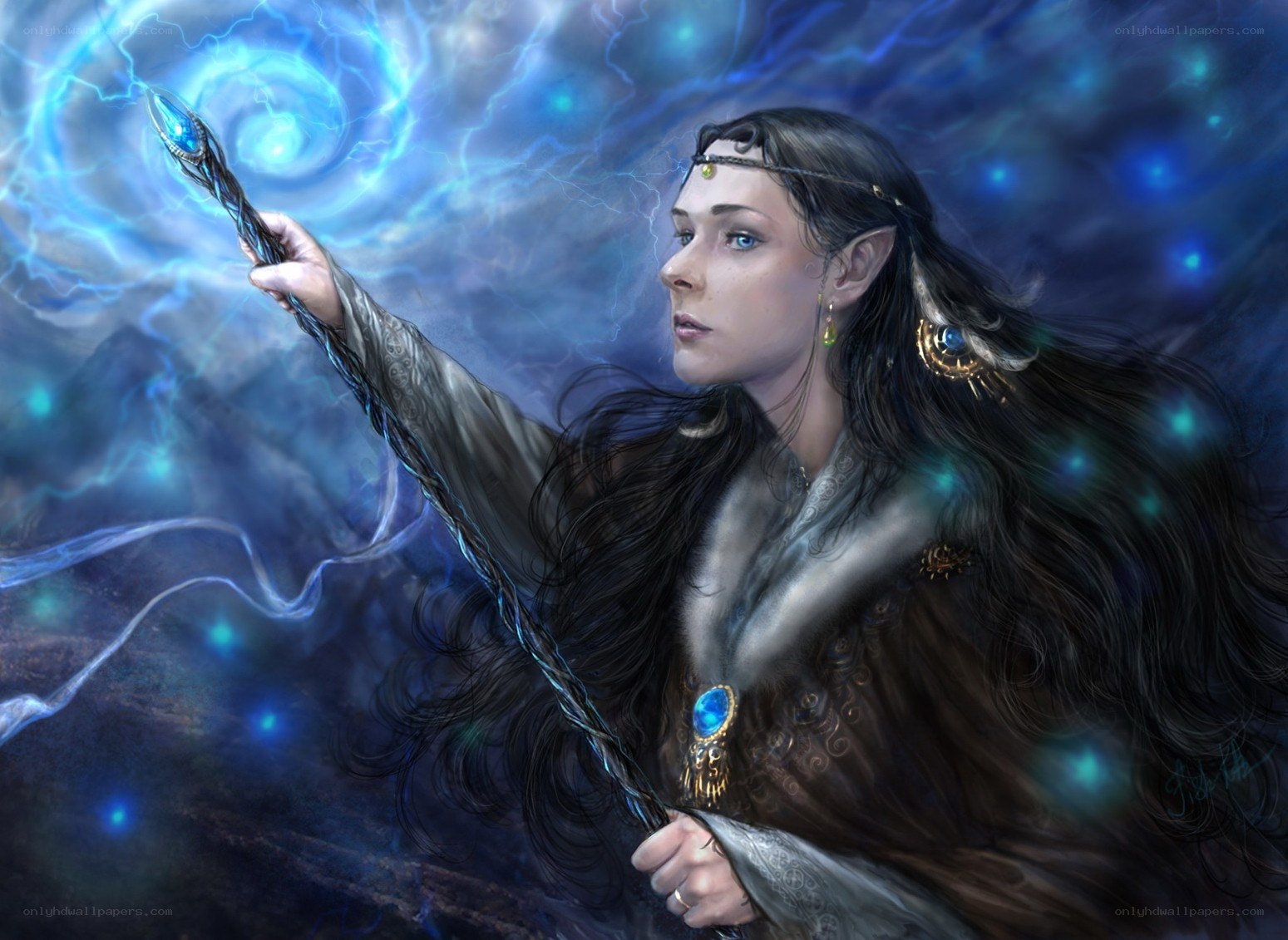 elf mage with staff