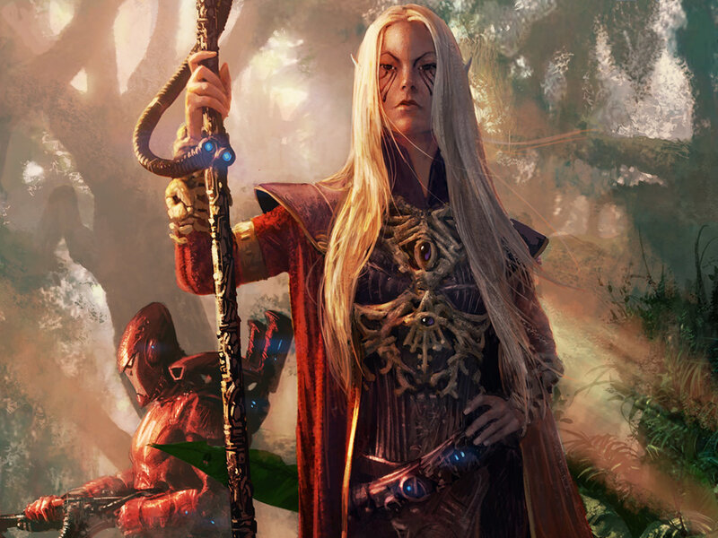 elf mage with staff
