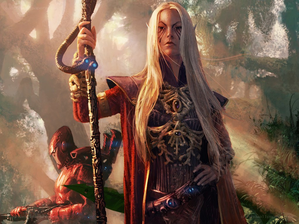 elf mage with staff