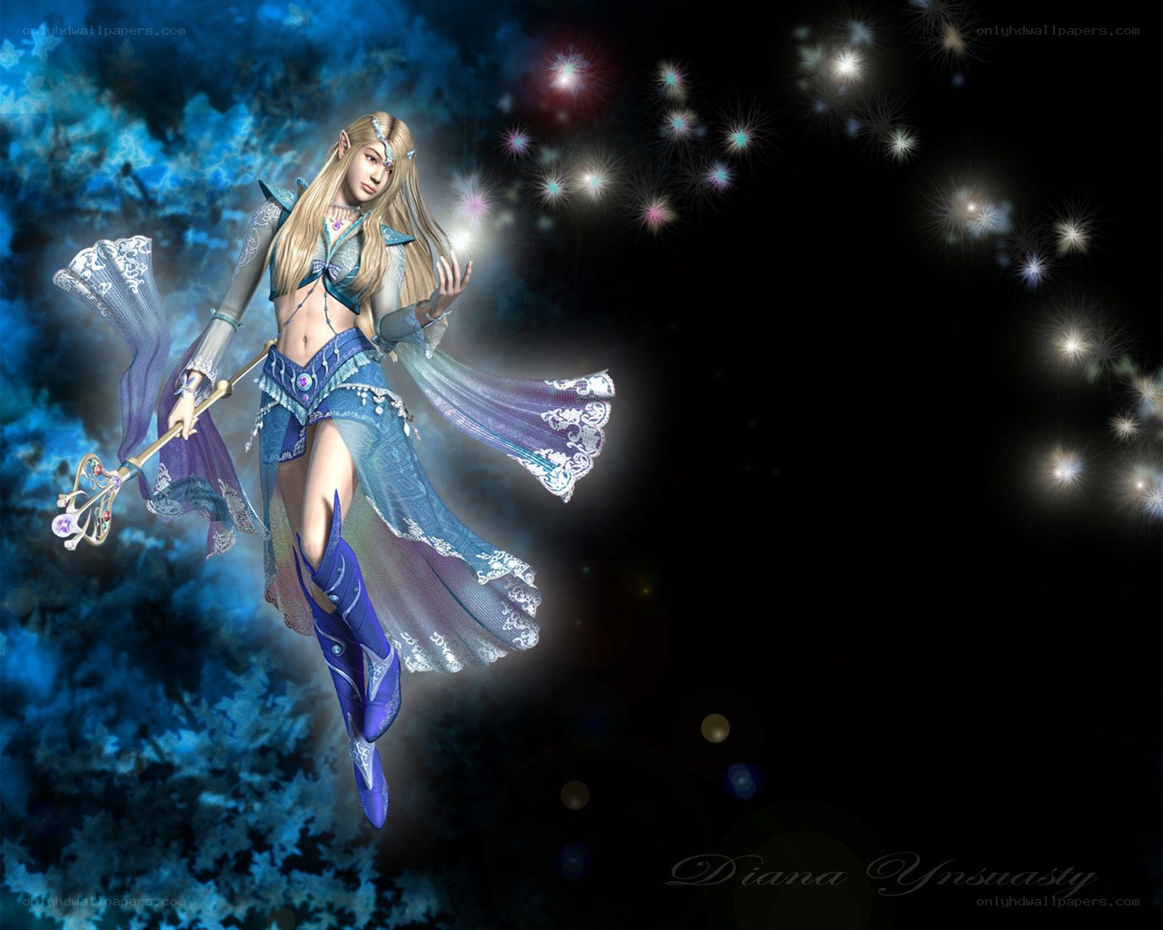 elf mage with staff