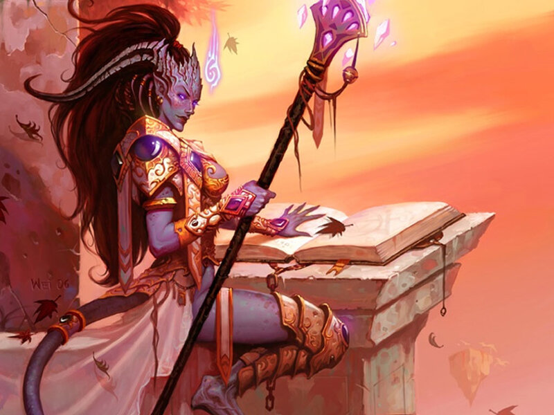 elf mage with staff