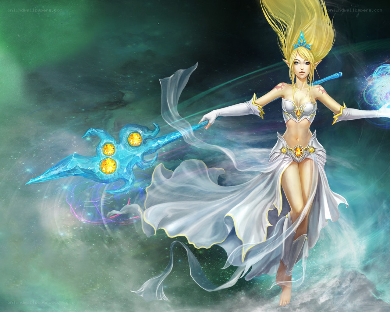 elf mage with staff