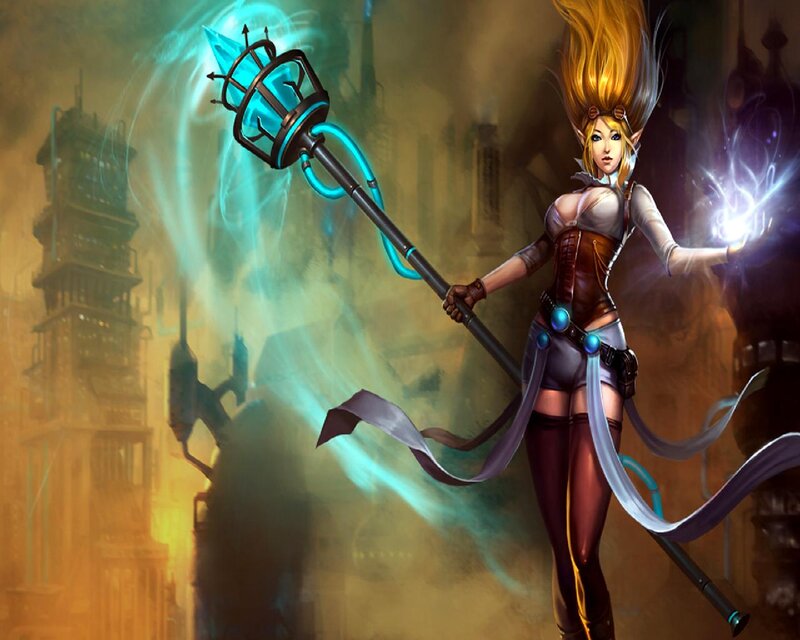 Elf Mage with Staff — Blue, Dramatic, Digital Art, Magic