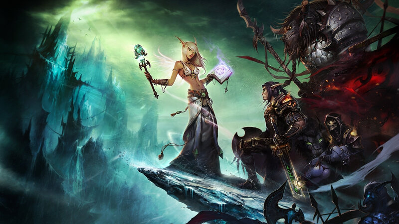 Elf Mage with Staff — Green, Dramatic, Night, Digital Art