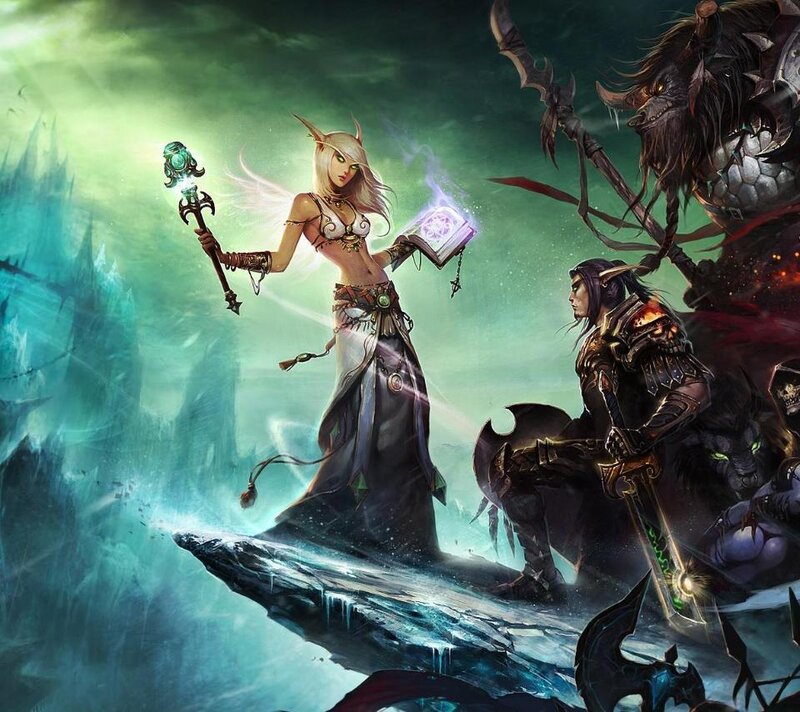 Elf Mage with Staff — Green