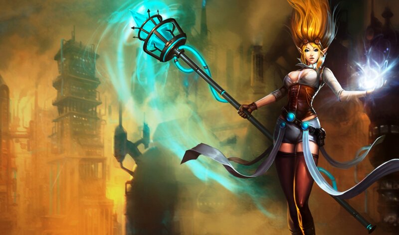 Elf Mage with Staff — Orange